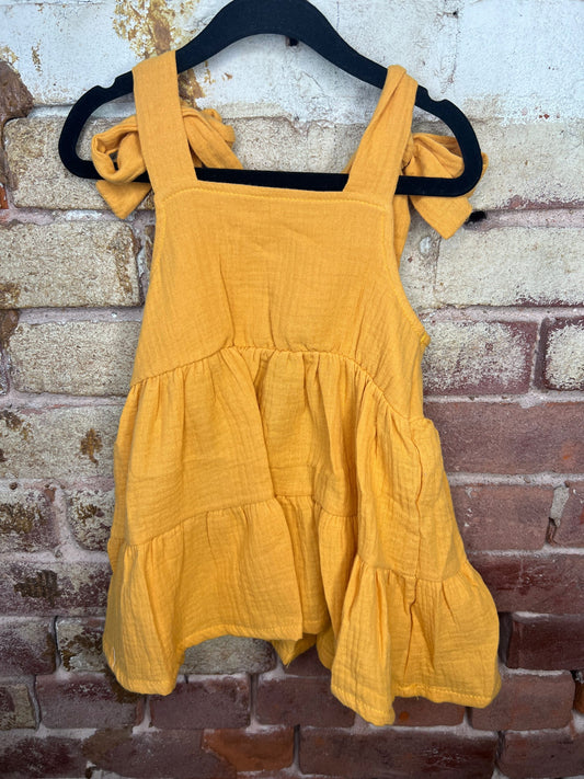 Mustard Crinkle Dress