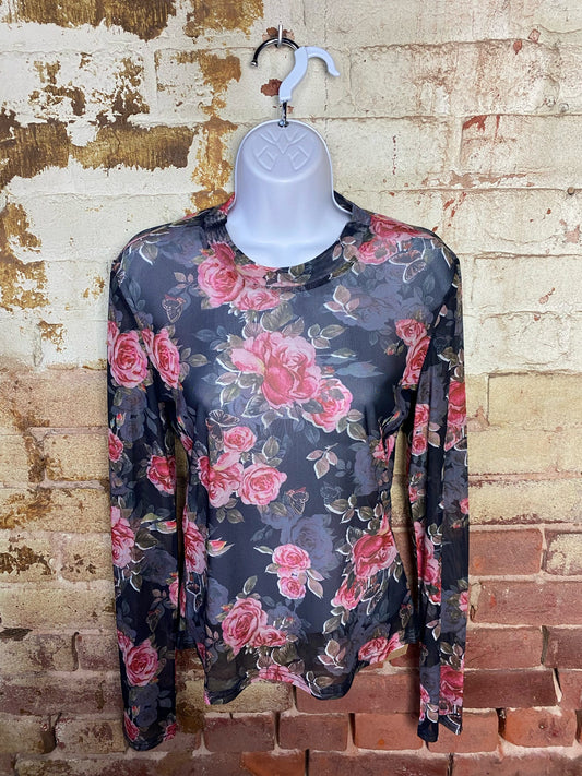 Rose Mesh Top