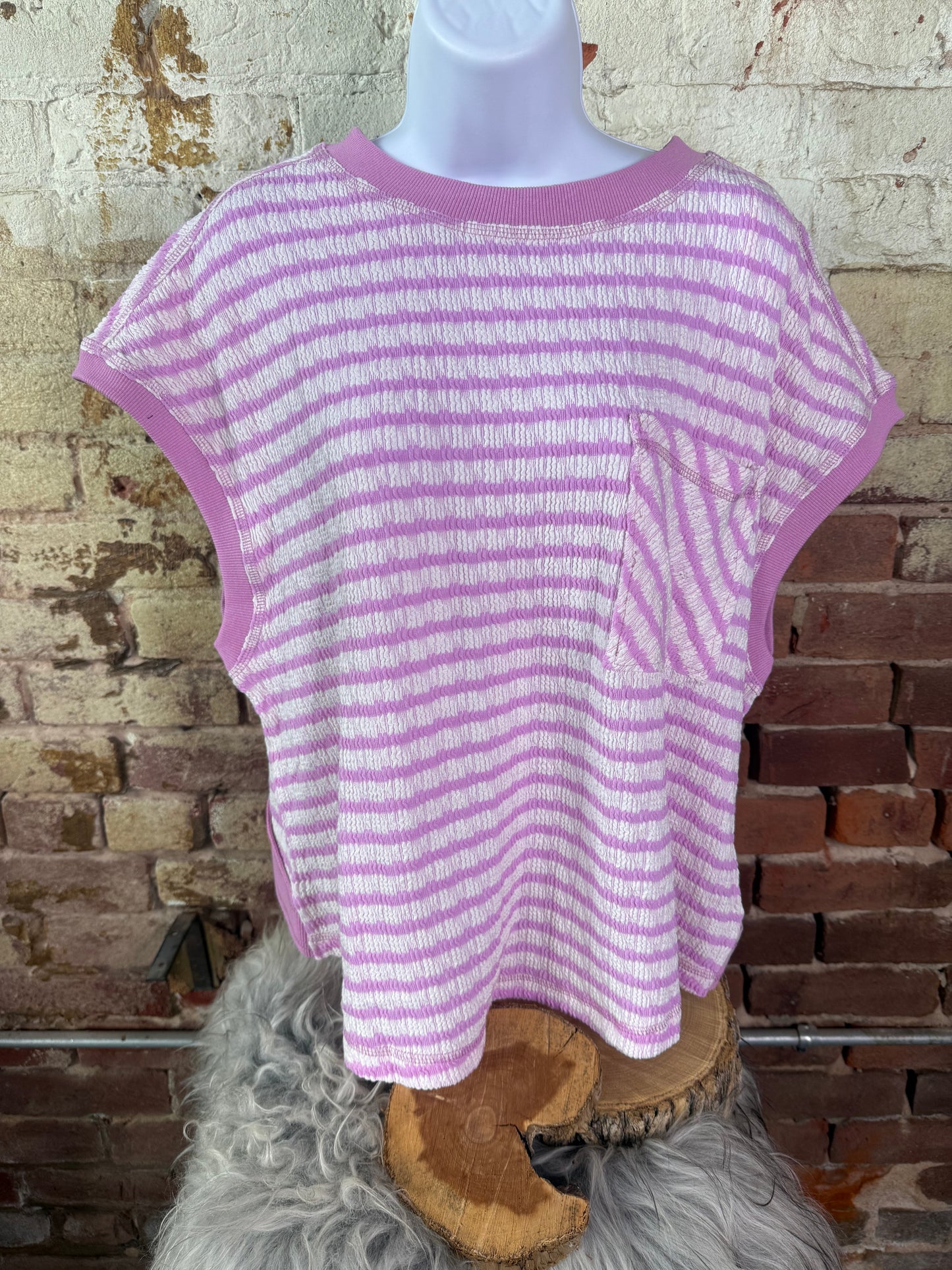 Orchid Striped Top