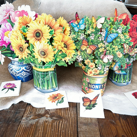 3D Paper Flower Cards Large