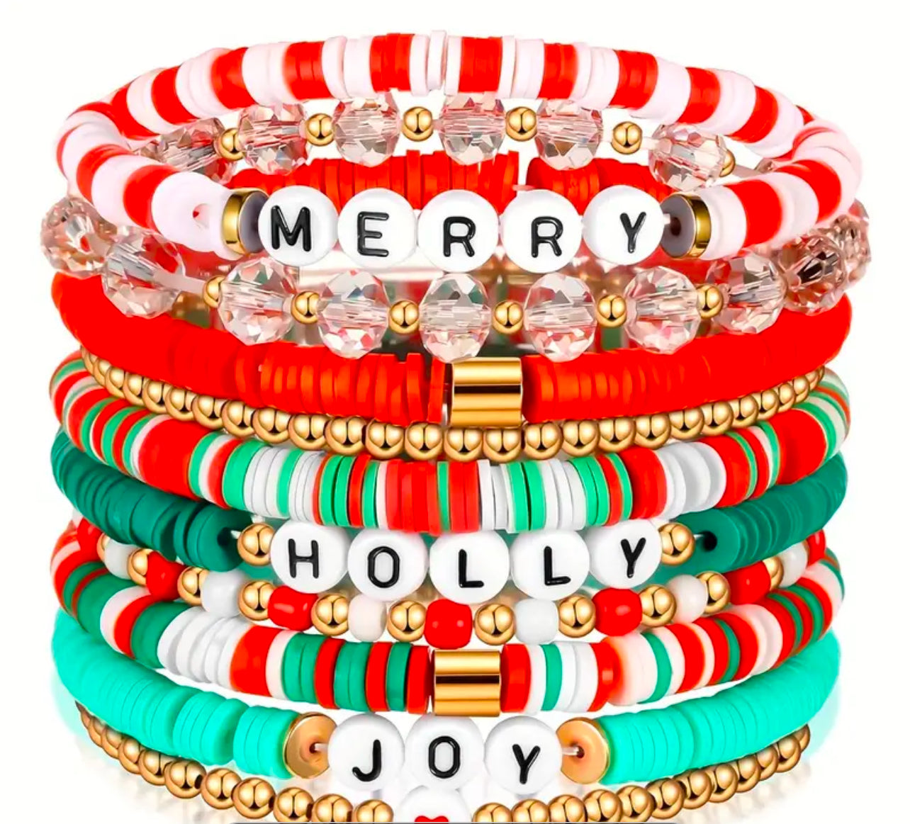 Holiday Bracelet 10 piece Stack