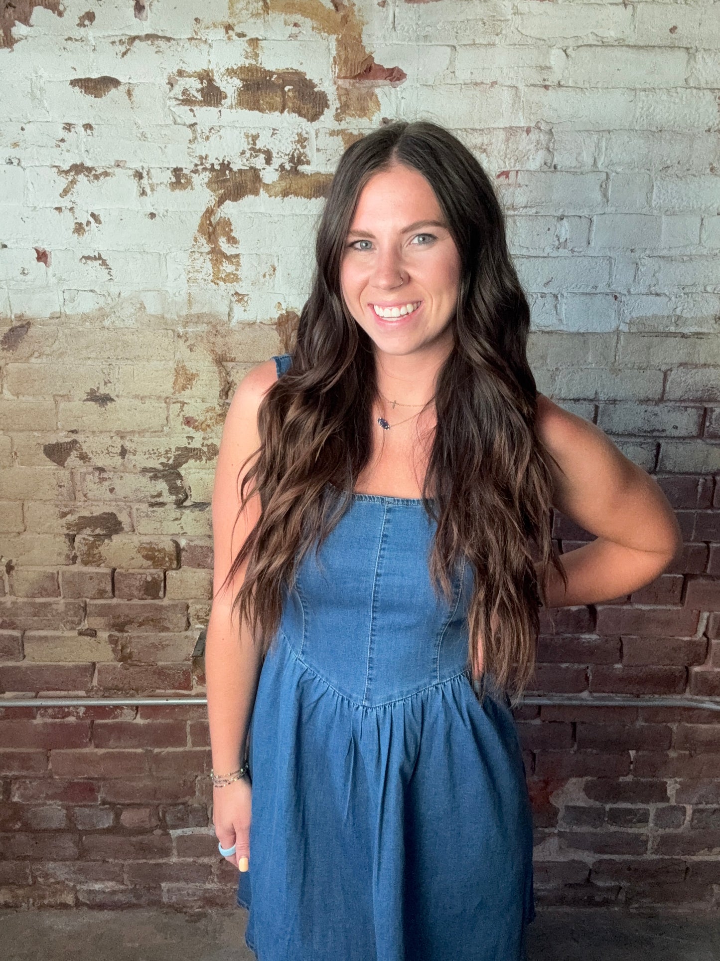 Bowknot Denim Dress