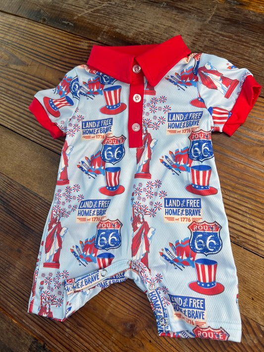 Route 66 Boys Romper