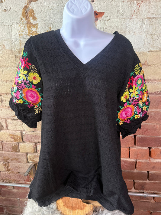 Floral Poof Sleeve