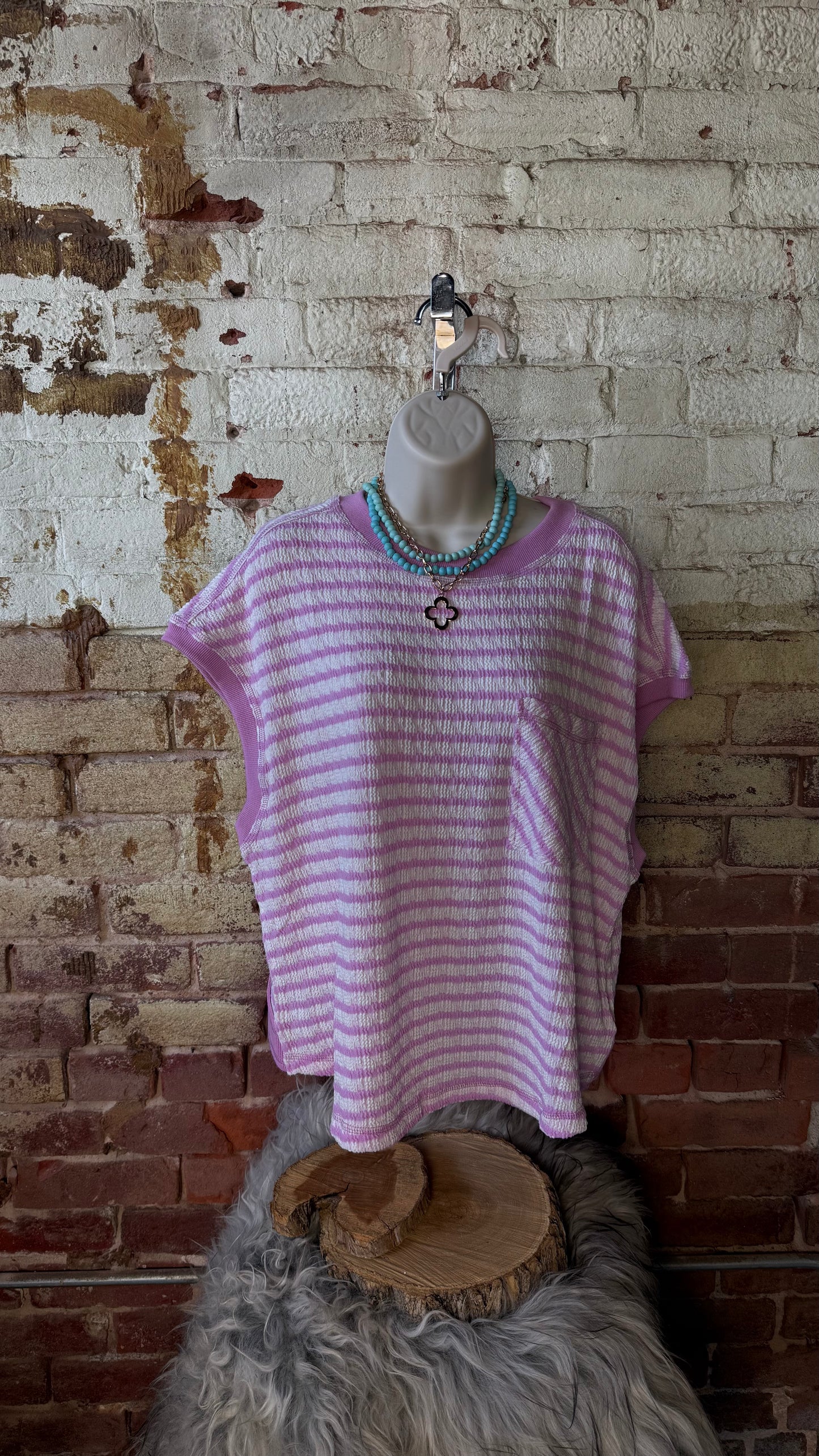 Orchid Striped Top