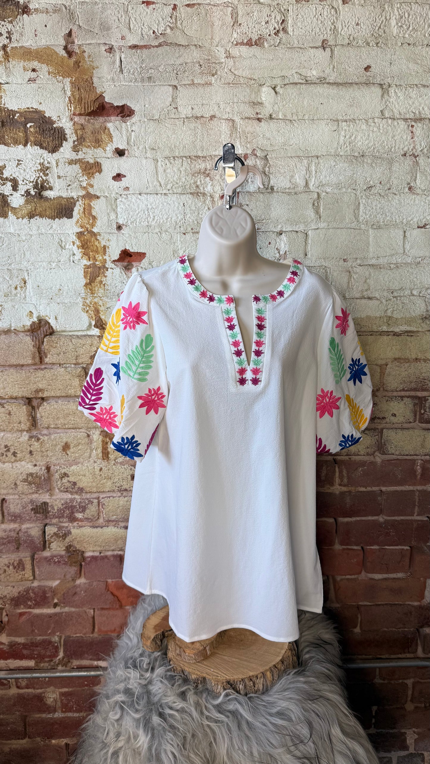 Bubble & embroidered