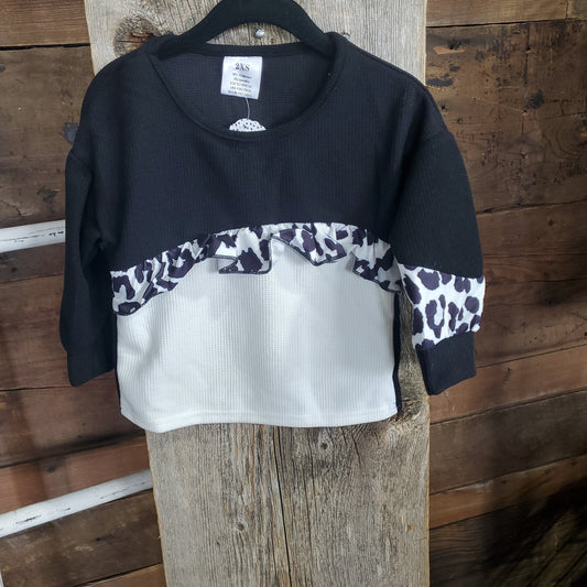 Cow Ruffle Sweater
