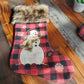 Plaid Fur Christmas Stockings