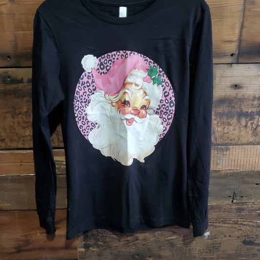 Pink Leopard Santa