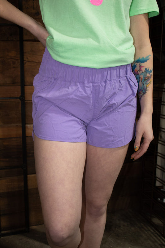 Daisy Windbreaker Shorts
