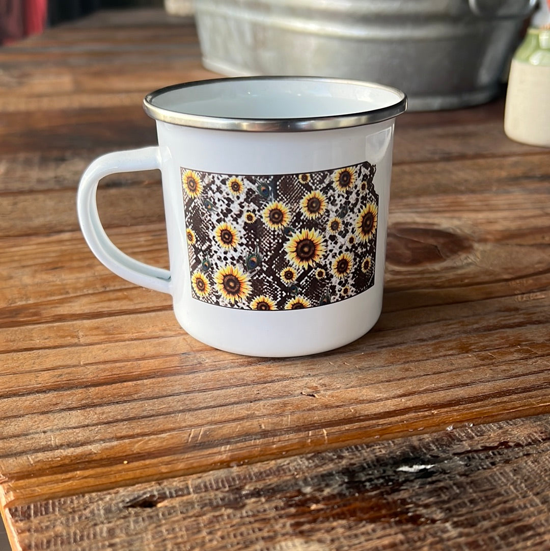Tin Sunflower Mug