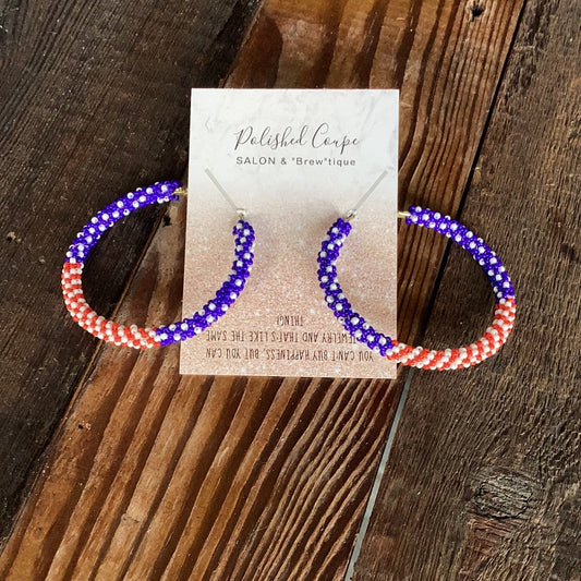 4th Beaded hoops